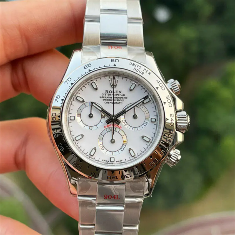 Cosmograph Daytona 116520 Stainless Steel APH White Dial 40mm Watch - DiscoversMarket