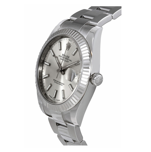 Datejust Silver Dial Oyster Bracelet 41mm - DiscoversMarket