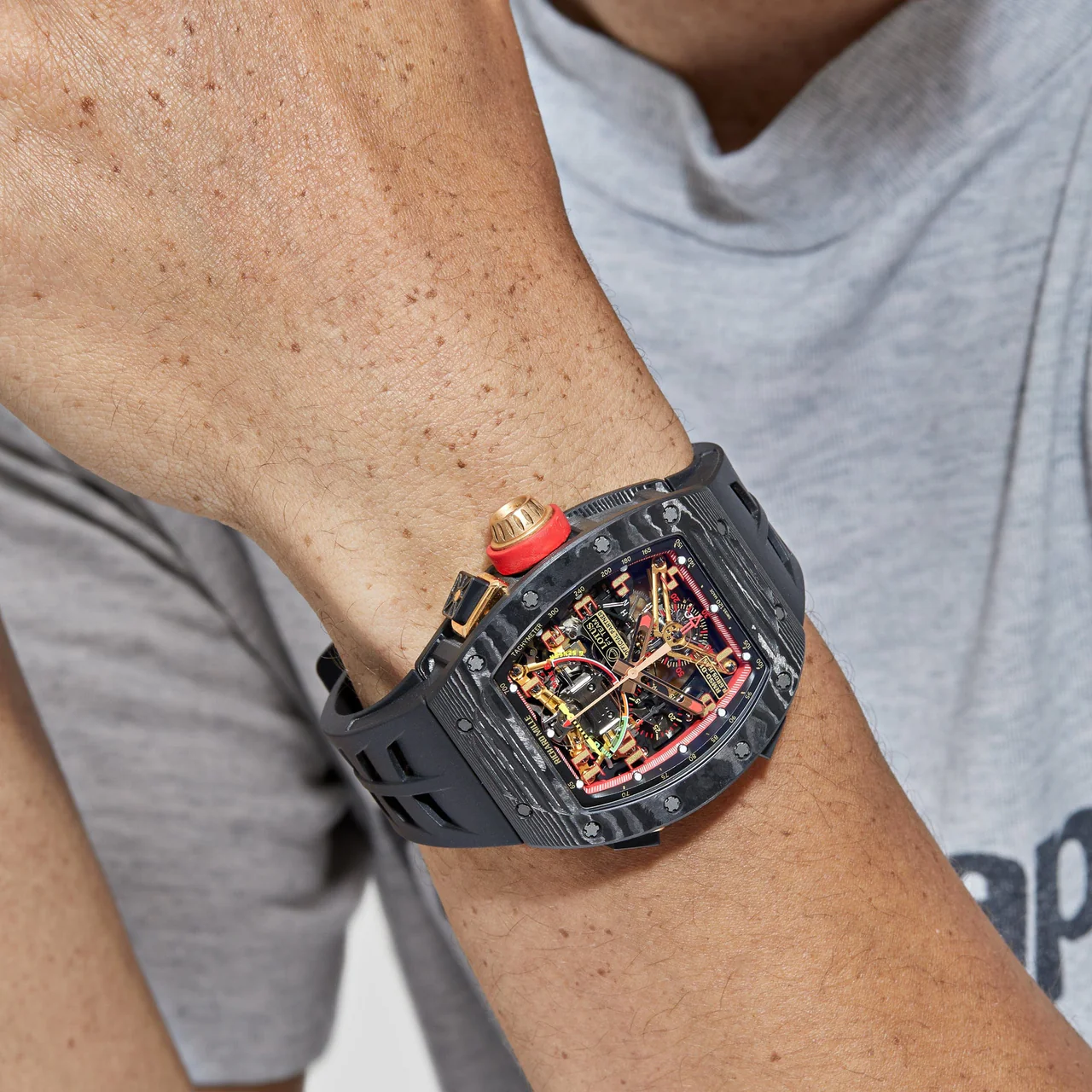 R&M RM 50-01 'Romain Grosjean Lotus F1 G-Sensor' Tourbillon Carbon-NTPT Limited Edition - DiscoversMarket