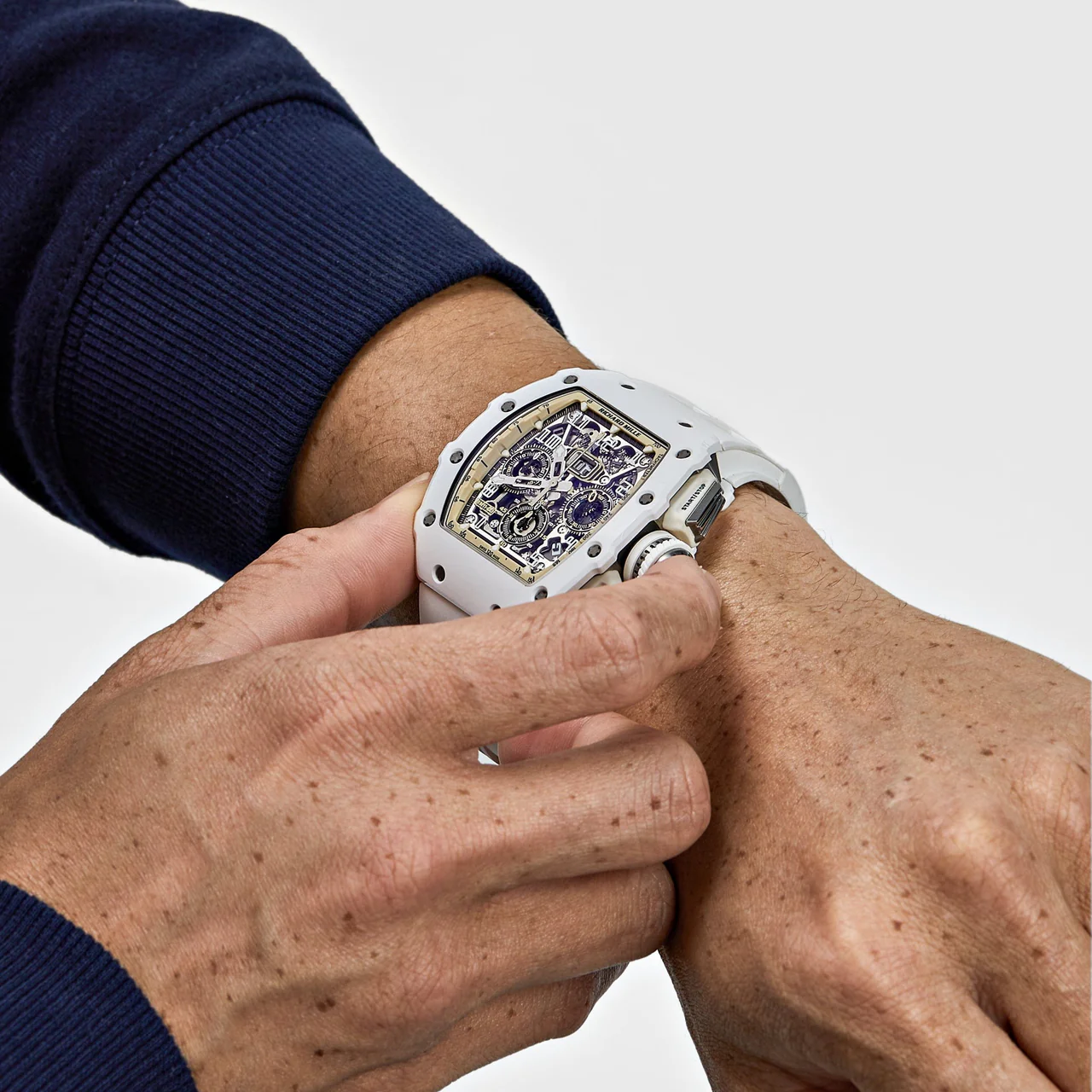 R&M RM 11-03 'Last White Edition' Automatic Flyback Chronograph White Ceramic - DiscoversMarket