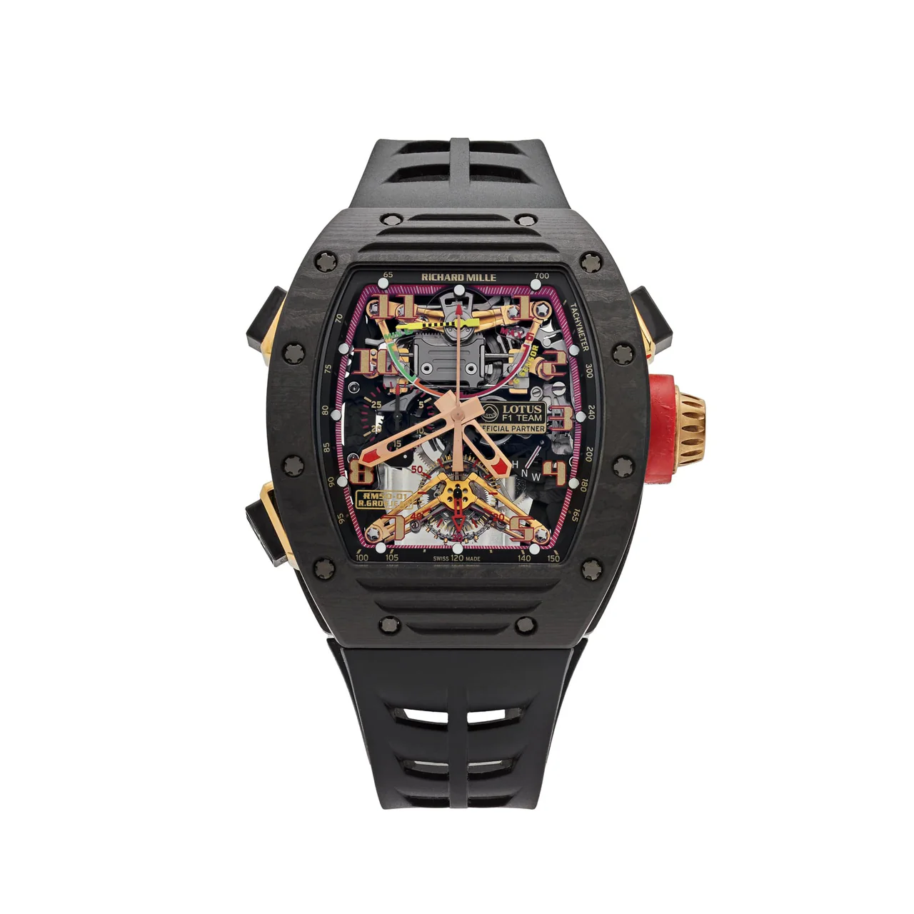 R&M RM 50-01 'Romain Grosjean Lotus F1 G-Sensor' Tourbillon Carbon-NTPT Limited Edition - DiscoversMarket