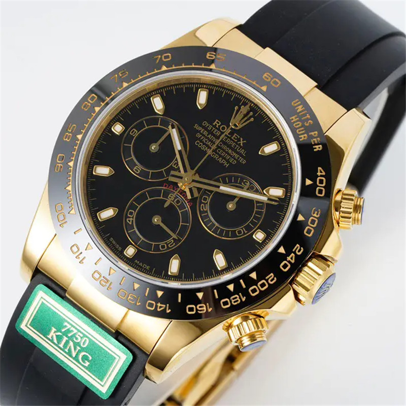Cosmograph Daytona 116518LN Black Dial Oysterflex 40mm Watch - DiscoversMarket