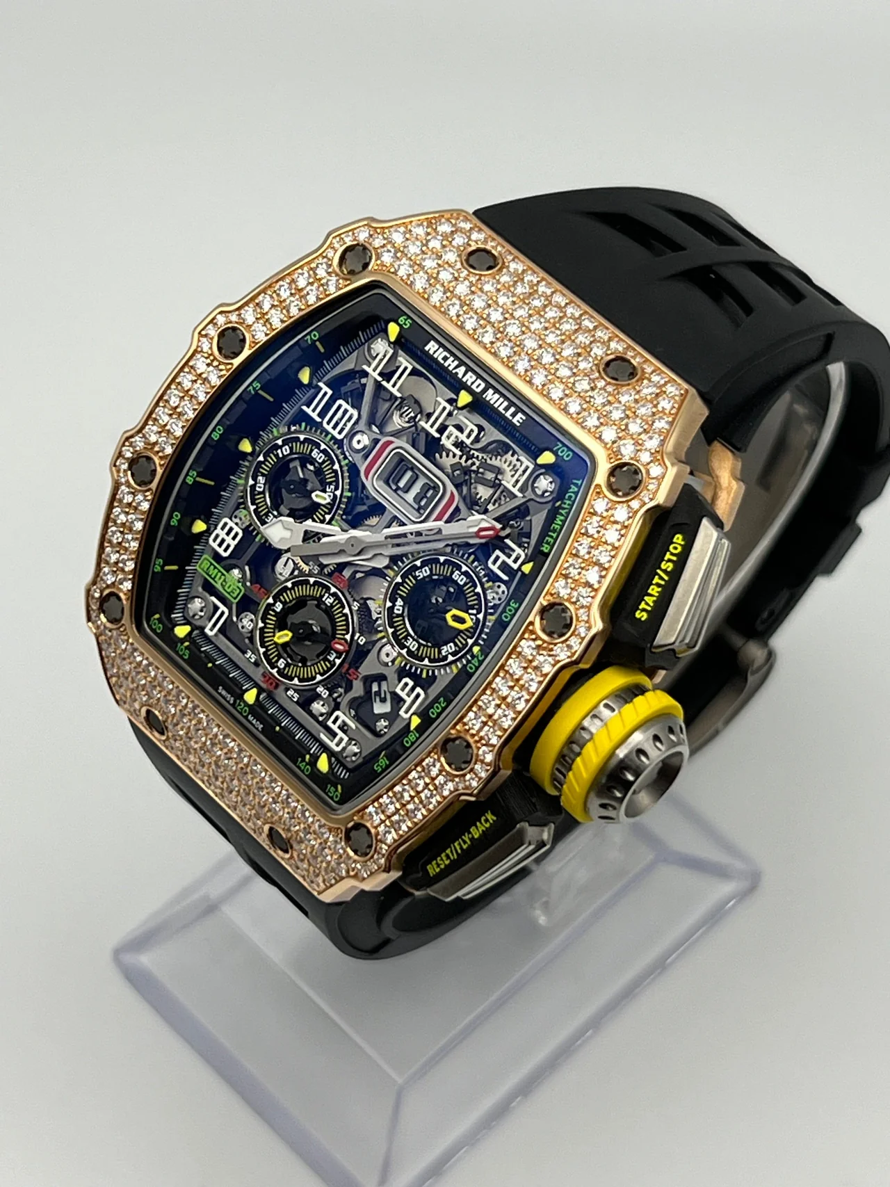 R&M RM 11-03 Flyback Chronograph Diamond Set Rose Gold - DiscoversMarket