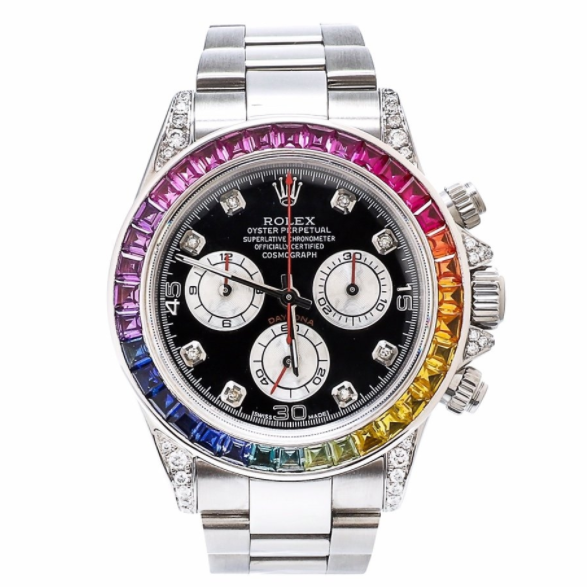 Cosmograph Daytona 116599 RBOW Diamond Silver Stainless Steel 40mm - DiscoversMarket