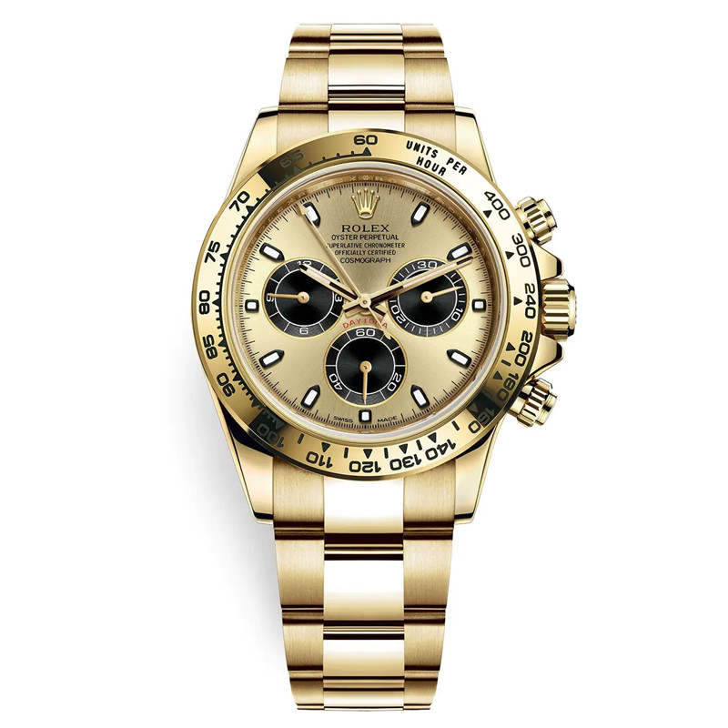 Cosmograph Daytona m116508-0014 Champagne Black Index Oyster 40mm Watch - DiscoversMarket