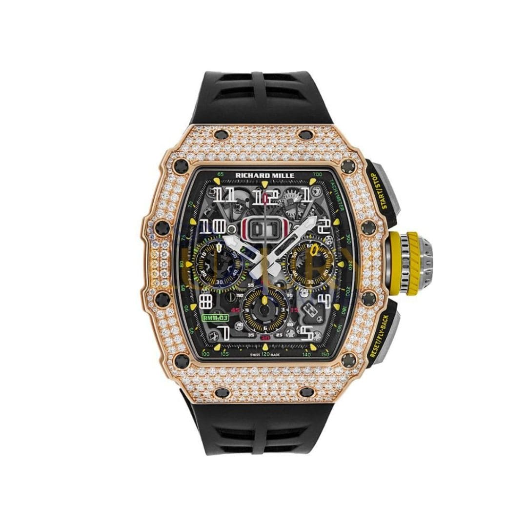 R&M RM 11-03 Flyback Chronograph Diamond Set Rose Gold - DiscoversMarket