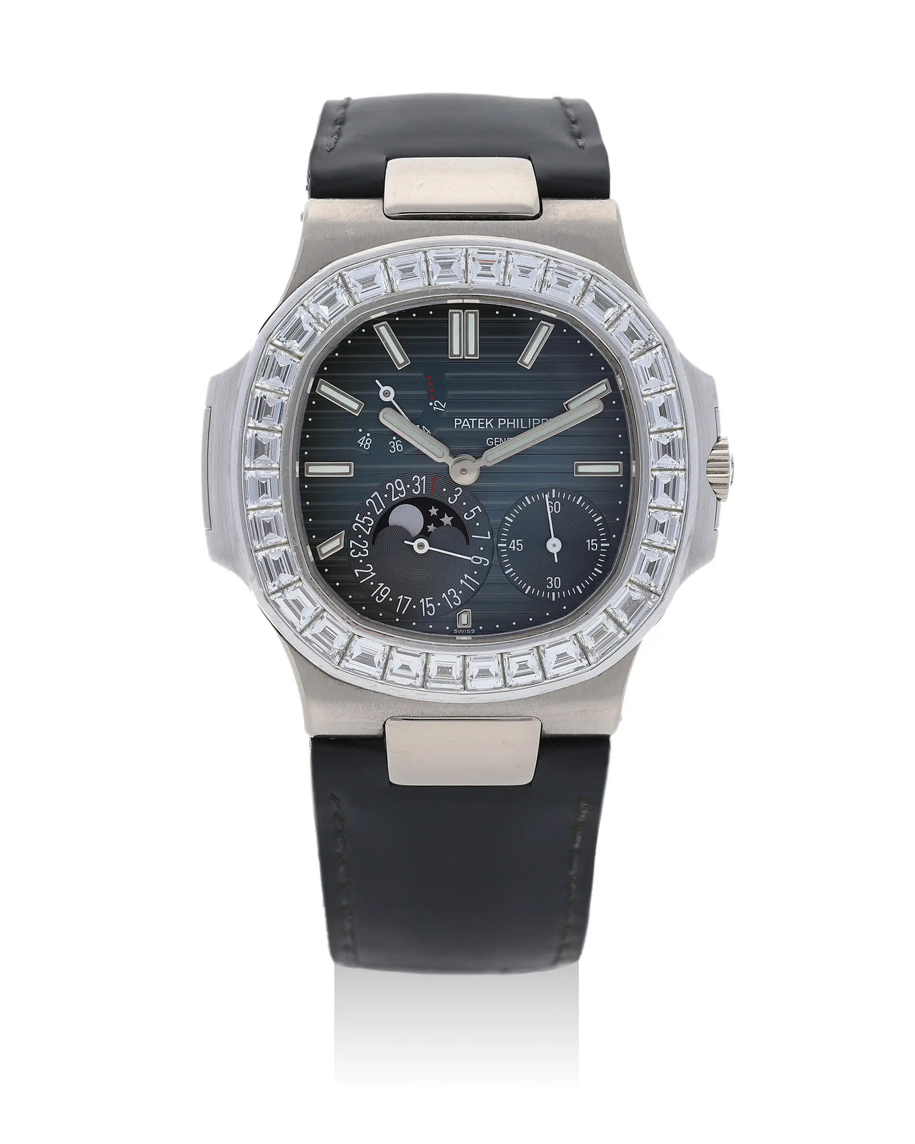 Pat*k P White Gold Nautilus Baguette Watch Ref. 5724 - DiscoversMarket