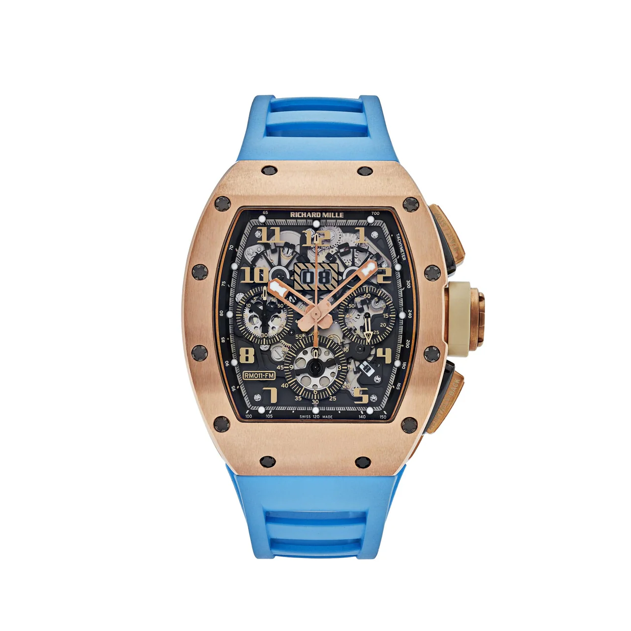 R&M RM 011 Felipe Massa Automatic Flyback Chronograph Ivory Rose Gold - DiscoversMarket