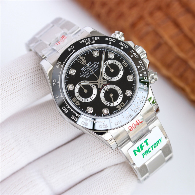 Cosmograph Daytona 116519 Black Diamond Dial 40mm Watch - DiscoversMarket