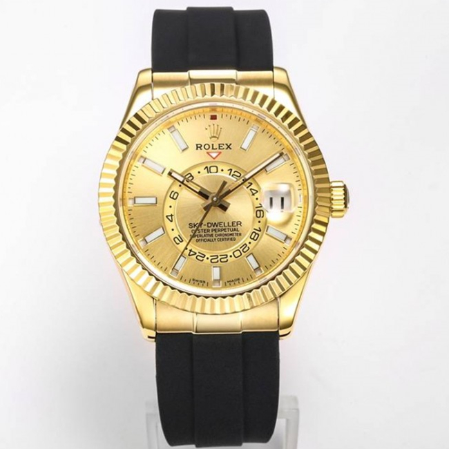 Sky-Dweller Yellow Gold Champagne Dial 42mm - DiscoversMarket