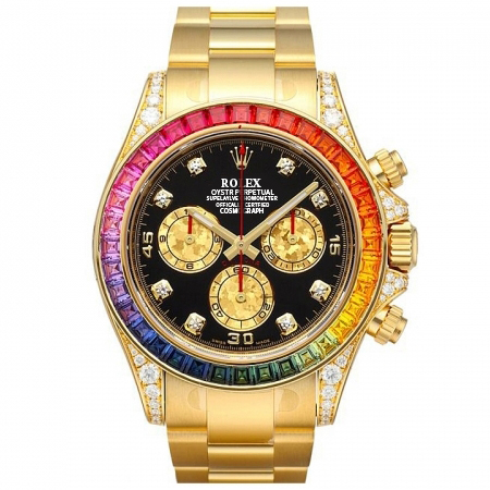 Cosmograph Daytona 116598 RBOW Diamond Yellow Gold Stainless Steel 40mm - DiscoversMarket
