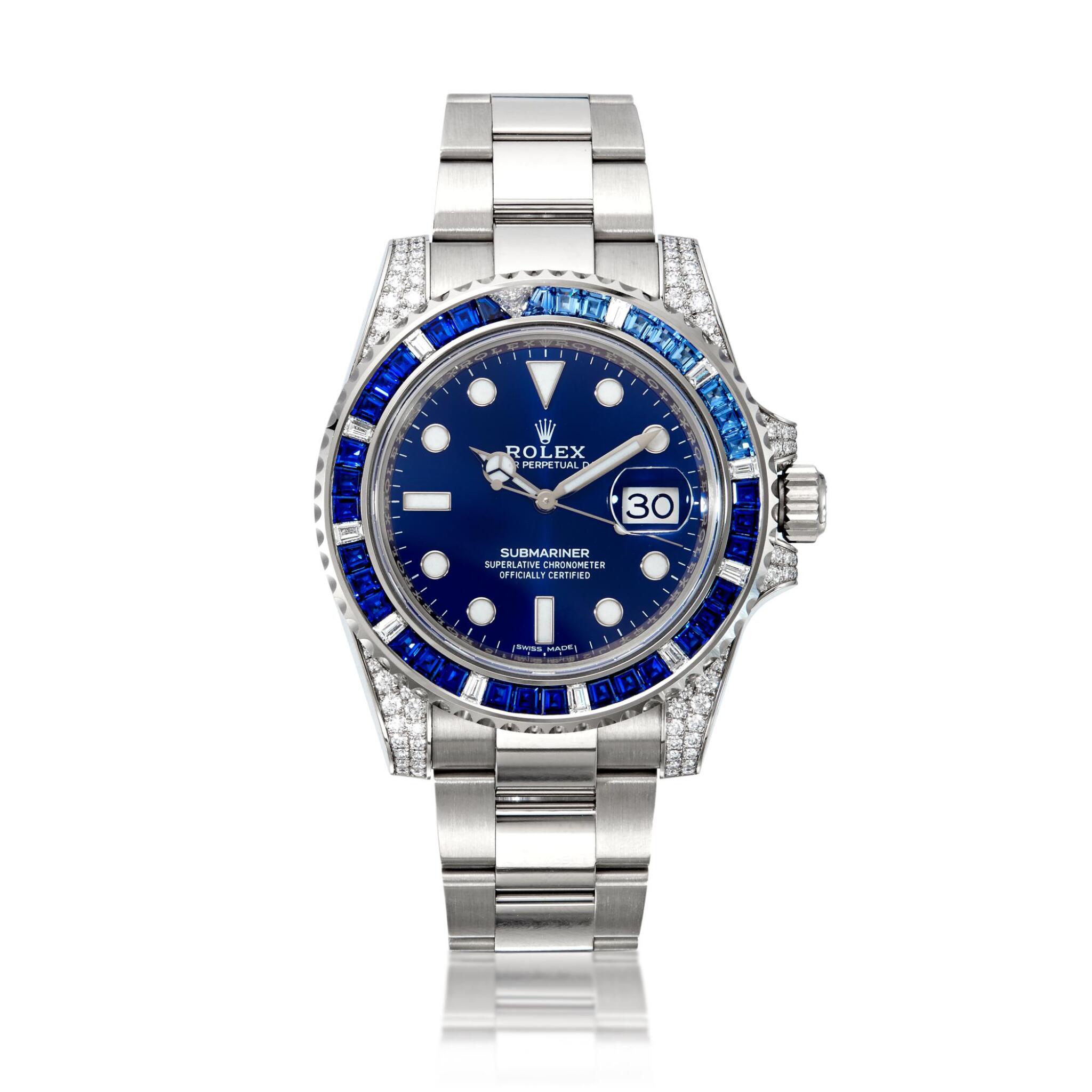 R0lex Submariner Date 18K White Gold Diamonds 116659 SABR - DiscoversMarket