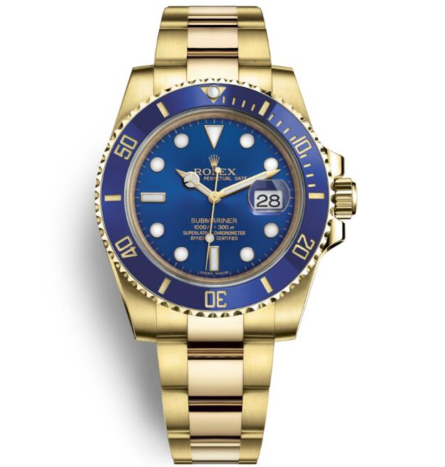 Submariner Date Blue Dial 18k Yellow Gold 41mm - DiscoversMarket