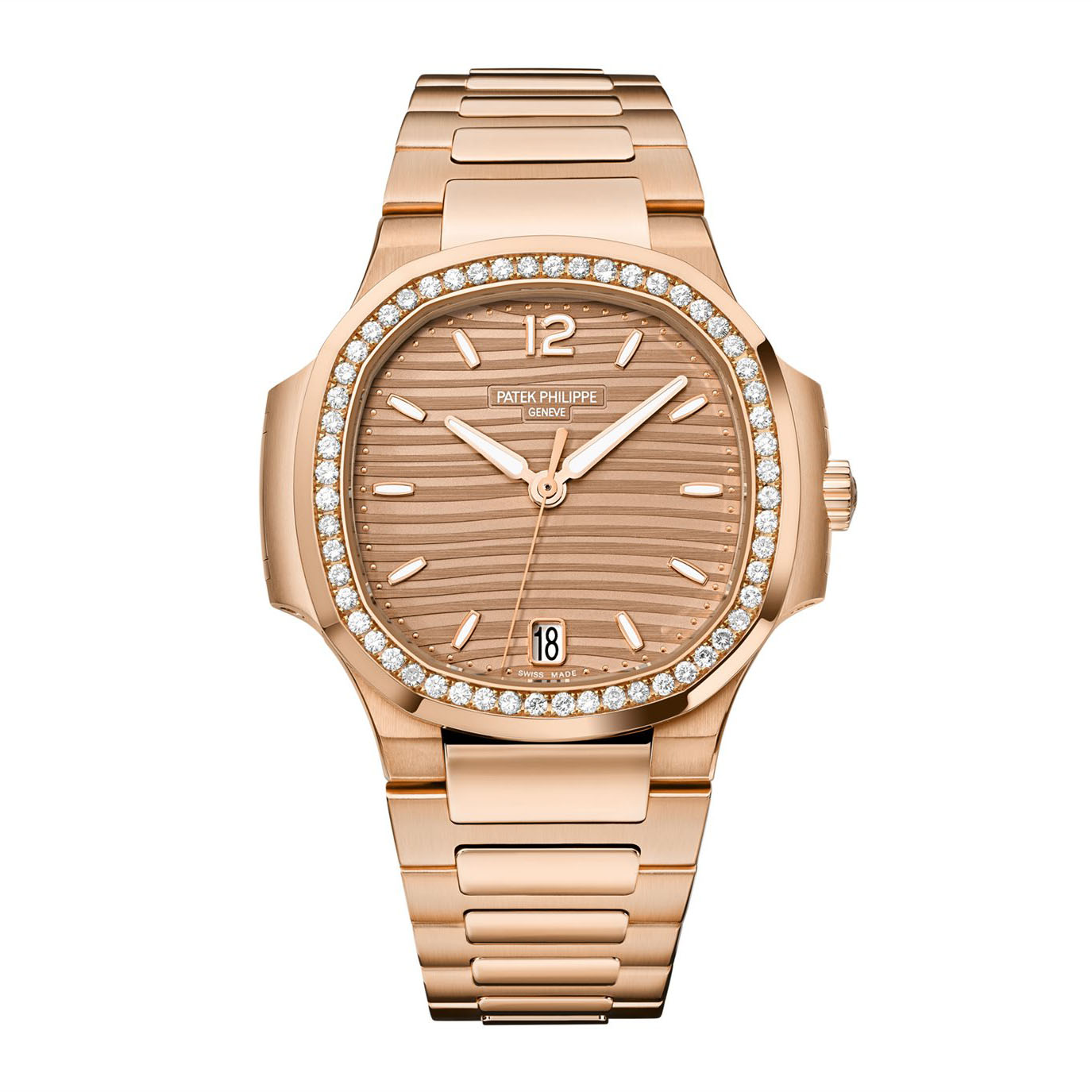 Pat*k P Nautilus Rose Gold Diamond Bezel 7118/1200R-010 - DiscoversMarket