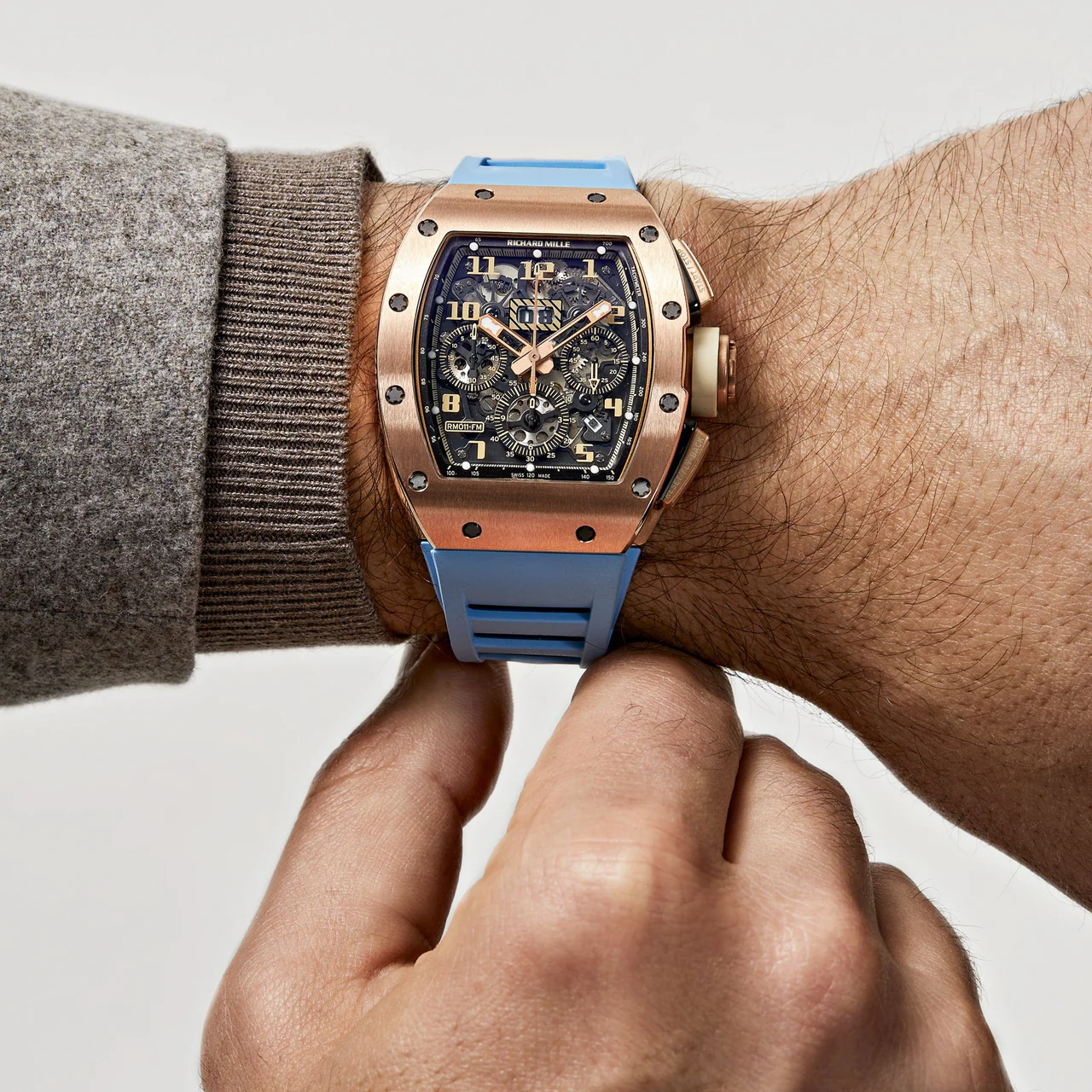 R&M RM 011 Felipe Massa Automatic Flyback Chronograph Ivory Rose Gold - DiscoversMarket