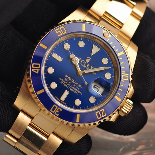 Submariner Date Blue Dial 18k Yellow Gold 41mm - DiscoversMarket