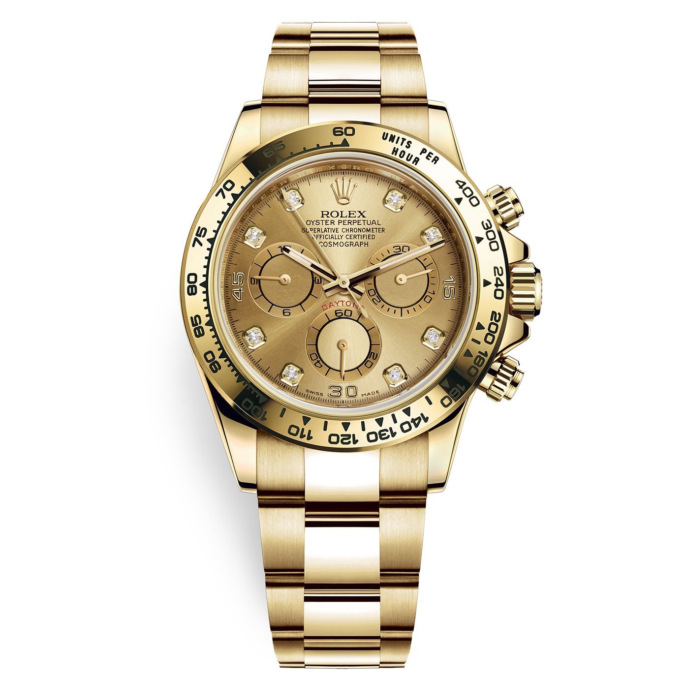 Cosmograph Daytona 116508 Champagne Diamond Oyster 40mm Watch - DiscoversMarket
