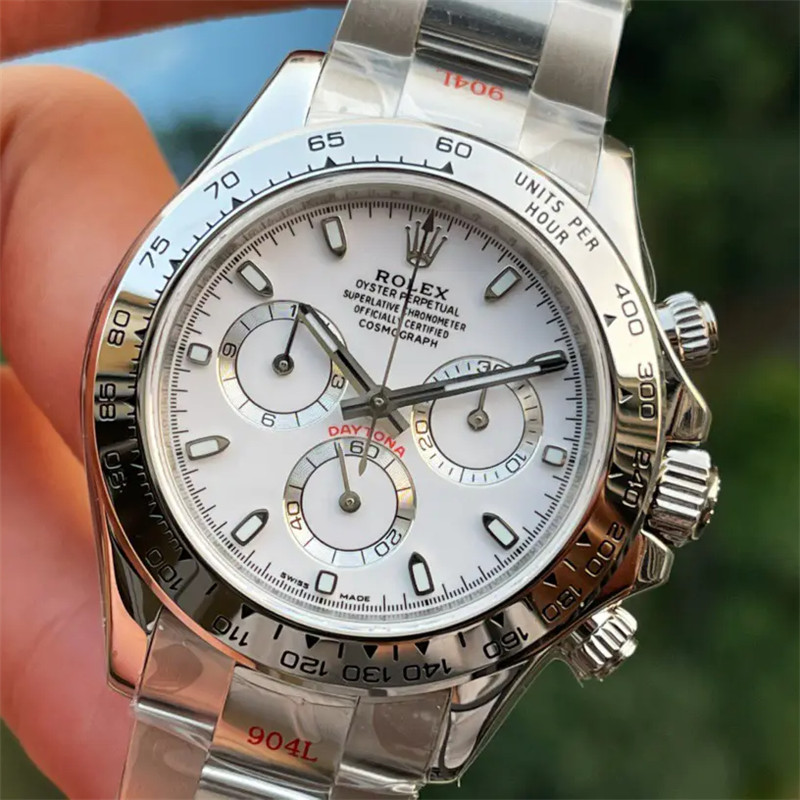 Cosmograph Daytona 116520 Stainless Steel APH White Dial 40mm Watch - DiscoversMarket