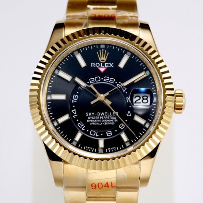 Sky-Dweller Gold Black Index Dial 42mm - DiscoversMarket