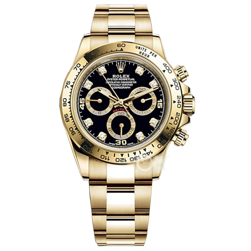Cosmograph Daytona m116508-0016 Black Diamond Oyster 40mm Watch - DiscoversMarket