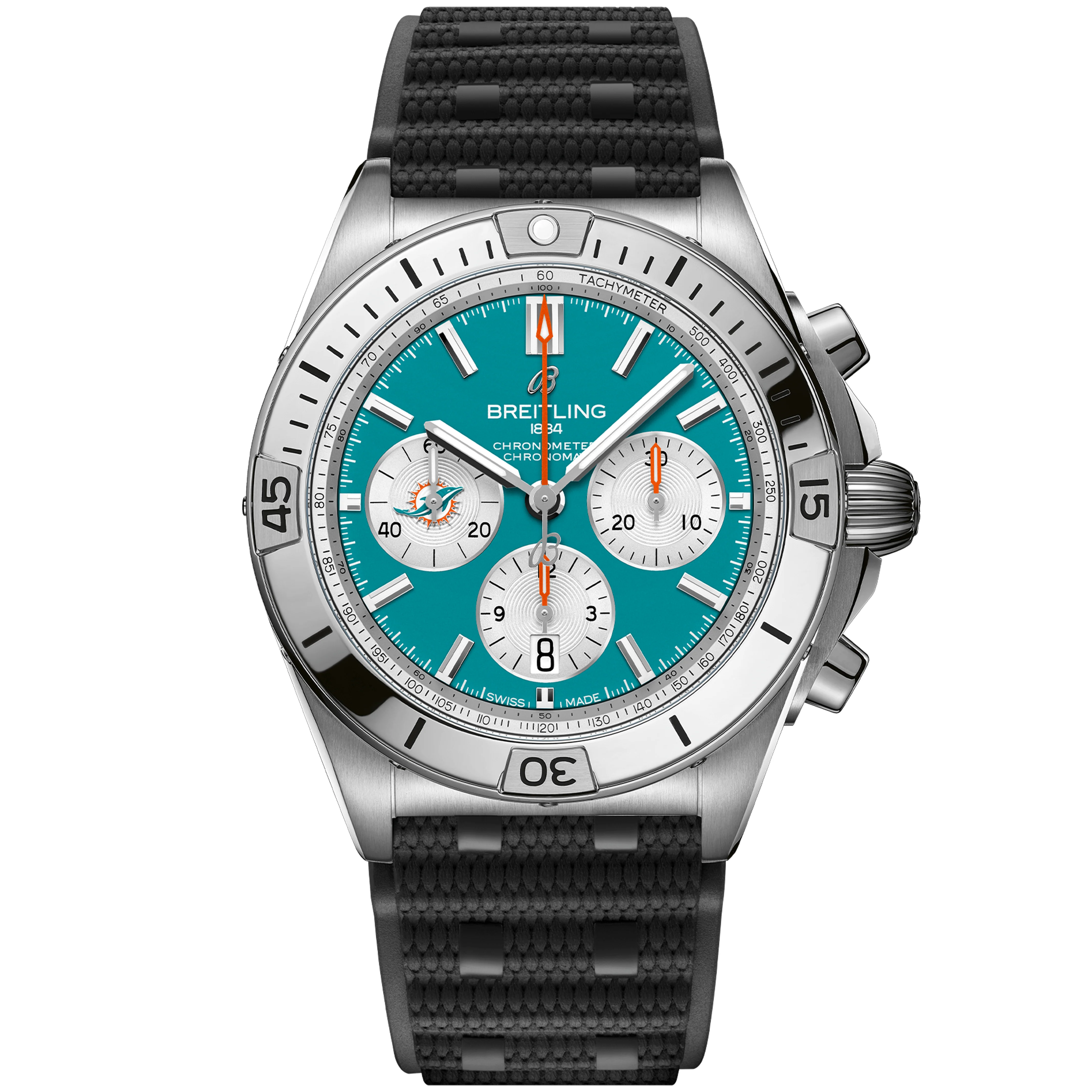 Chronomat B01 42 NFL Miami Dolphins Edition AB01342B1L2S1 - DiscoversMarket