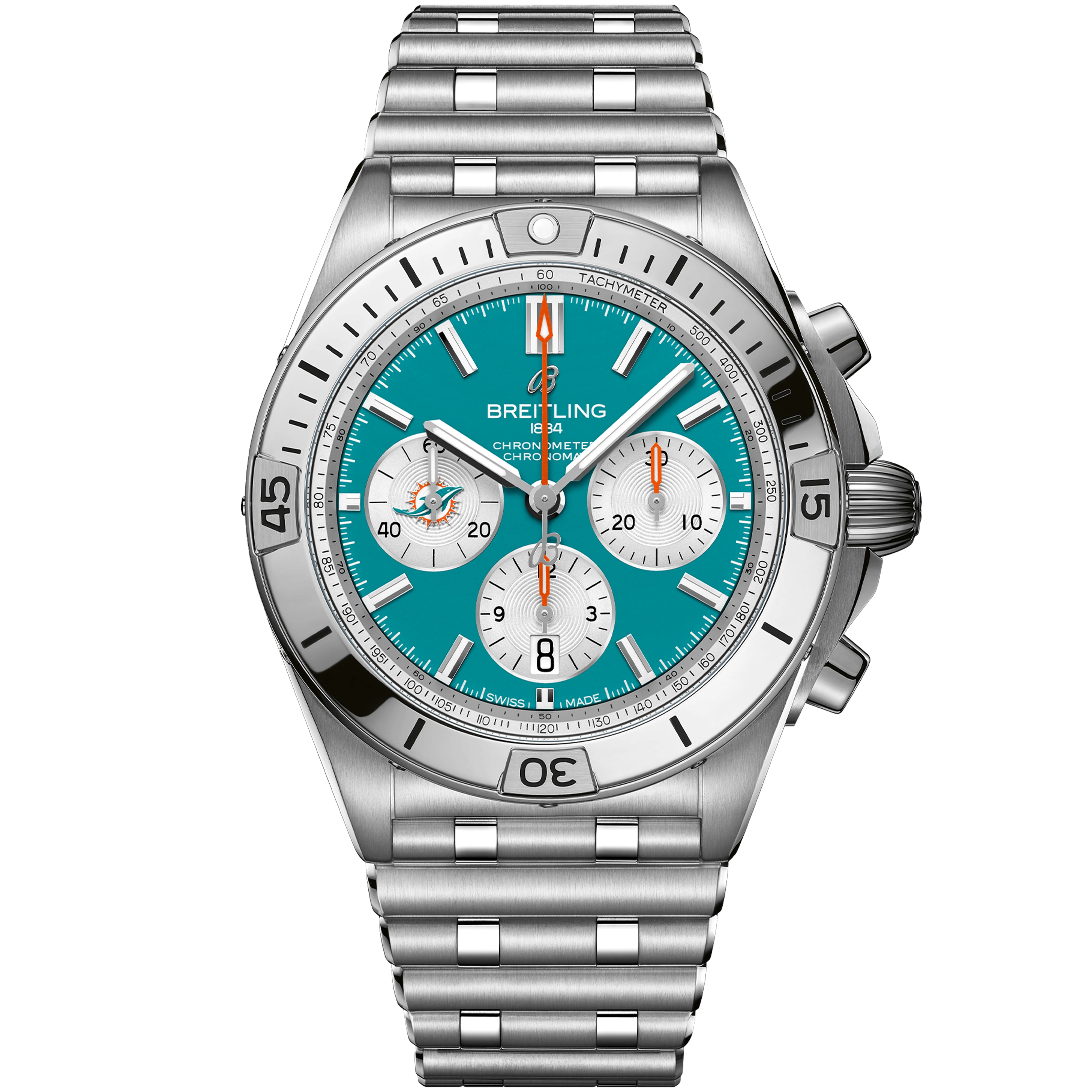 Chronomat B01 42 NFL Miami Dolphins Edition AB01342B1L2A1 - DiscoversMarket