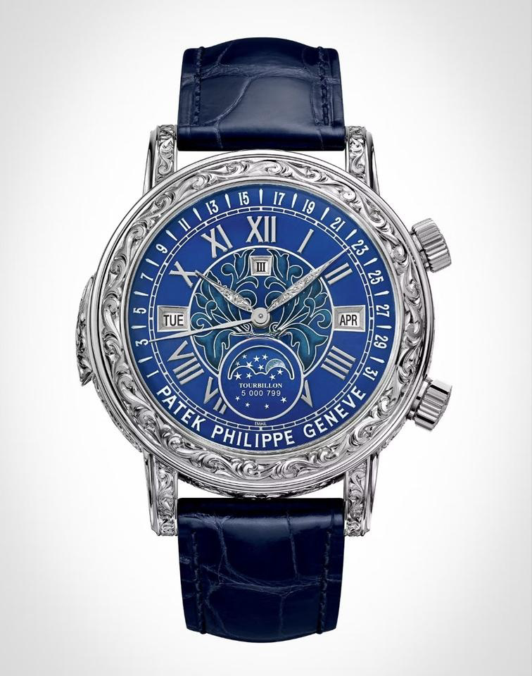 Patek Philippe Sky Moon Tourbillon Grand Complications Blue 6002G-001 - DiscoversMarket