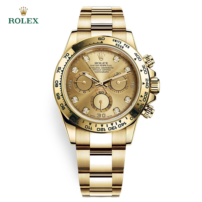 Cosmograph Daytona 116508 Champagne Diamond Oyster 40mm Watch - DiscoversMarket