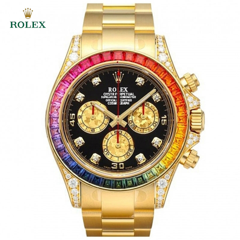 Cosmograph Daytona 116598 RBOW Diamond Yellow Gold Stainless Steel 40mm - DiscoversMarket