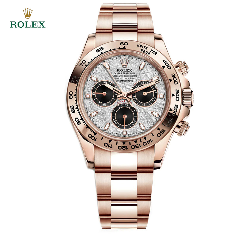 Cosmograph Daytona M116505-0014 Meteorite Dial Rose Gold Oyster Bracelet 40mm Watch - DiscoversMarket