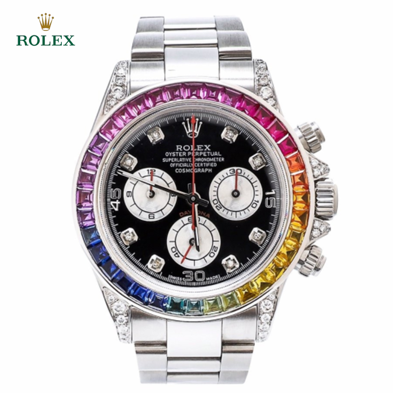 Cosmograph Daytona 116599 RBOW Diamond Silver Stainless Steel 40mm - DiscoversMarket
