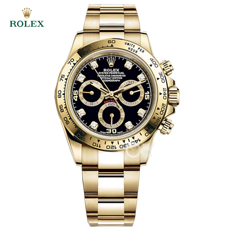 Cosmograph Daytona m116508-0016 Black Diamond Oyster 40mm Watch - DiscoversMarket
