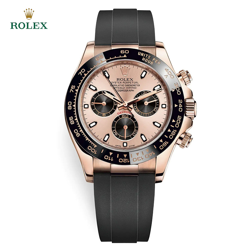 Cosmograph Daytona m116515ln-0018 40mm Pink&Black Oysterflex Everose Gold Watch - DiscoversMarket