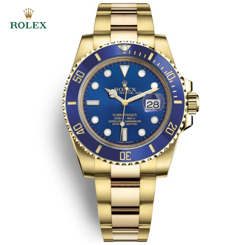 Submariner Date Blue Dial 18k Yellow Gold 41mm - DiscoversMarket
