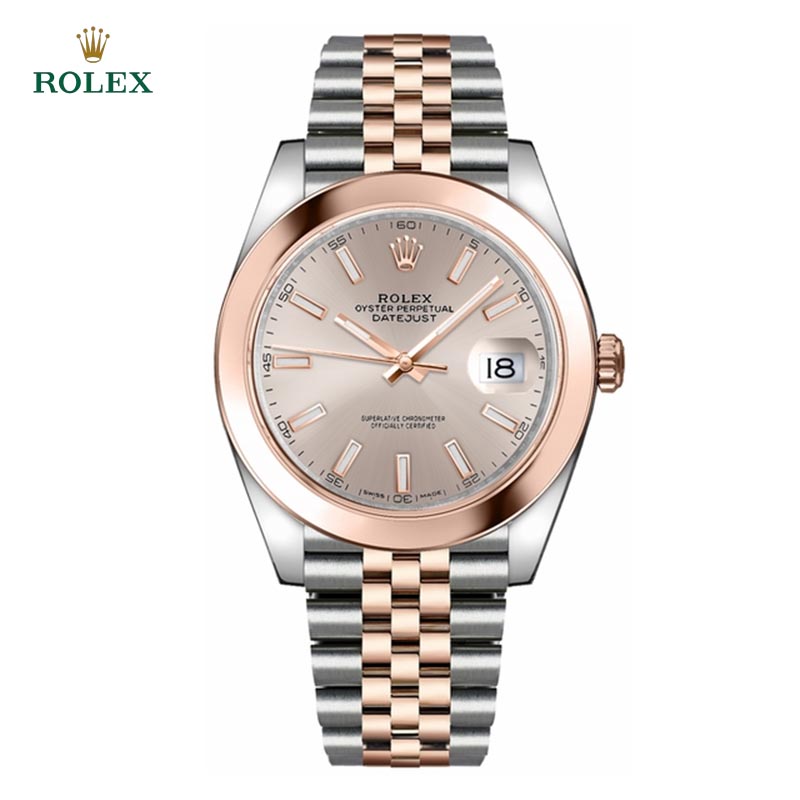 Datejust Rose Gold & Steel Watch 41mm - DiscoversMarket
