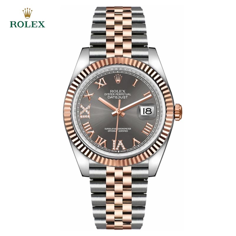 Datejust Dark Rhodium Dial Fluted Bezel 36mm - DiscoversMarket