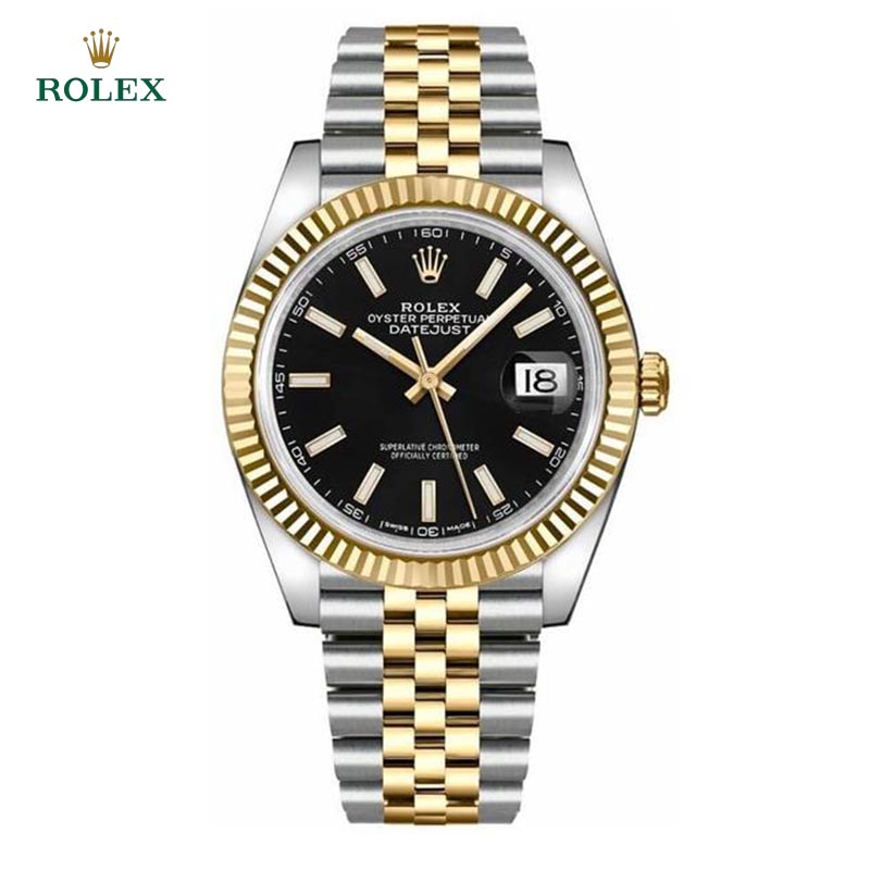 Datejust Black Dial Gold & Steel 41mm - DiscoversMarket