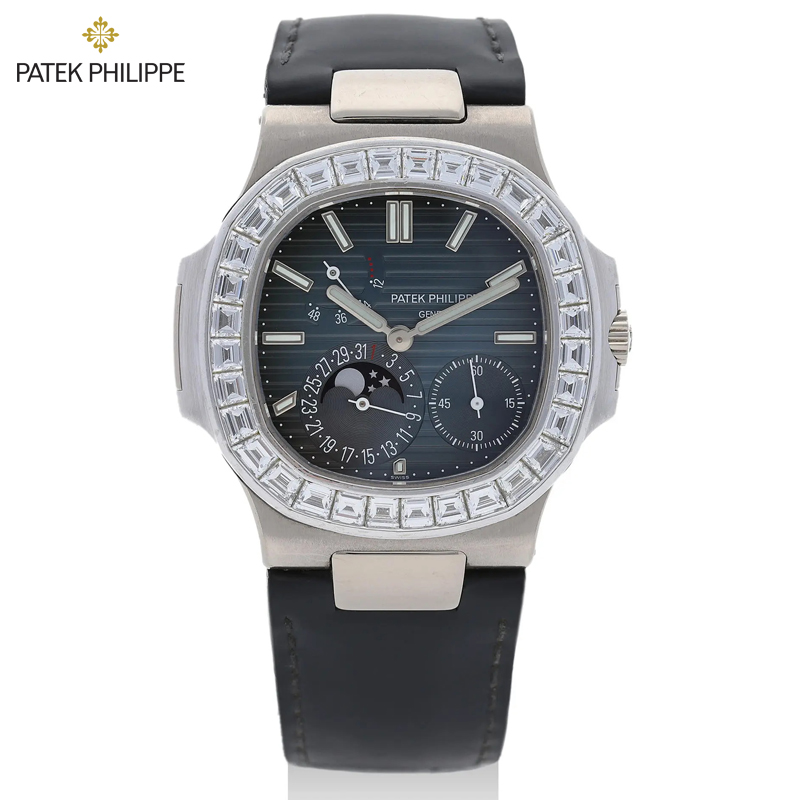 Patek Philippe White Gold Nautilus Baguette Watch Ref. 5724 - DiscoversMarket