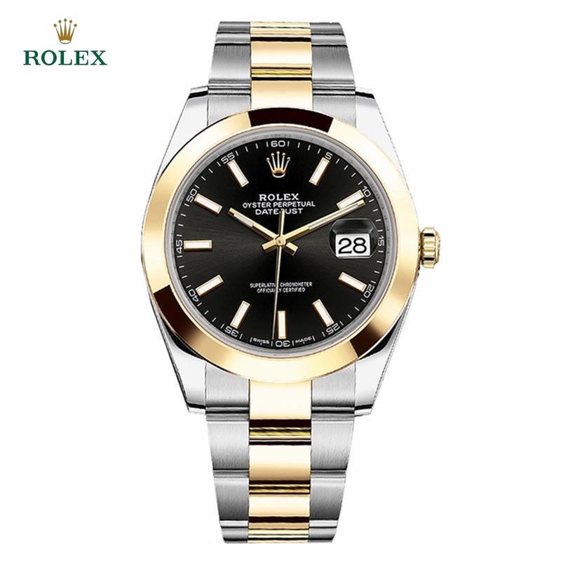 Datejust Black Dial Gold & Steel 41mm - DiscoversMarket