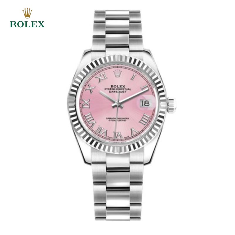 Datejust Pink Roman Numeral Oyster Bracelet 31mm - DiscoversMarket