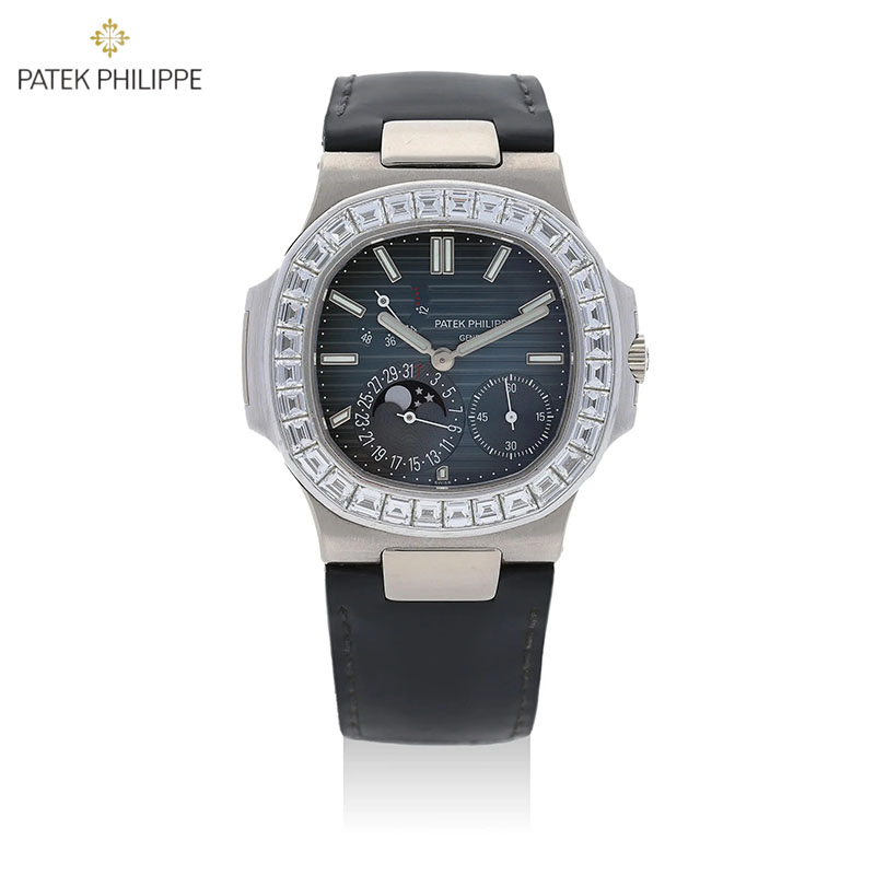 Patek Philippe White Gold Nautilus Baguette Watch Ref. 5724 - DiscoversMarket