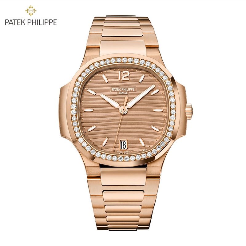 Patek Philippe Nautilus Rose Gold Diamond Bezel 7118/1200R-010 - DiscoversMarket