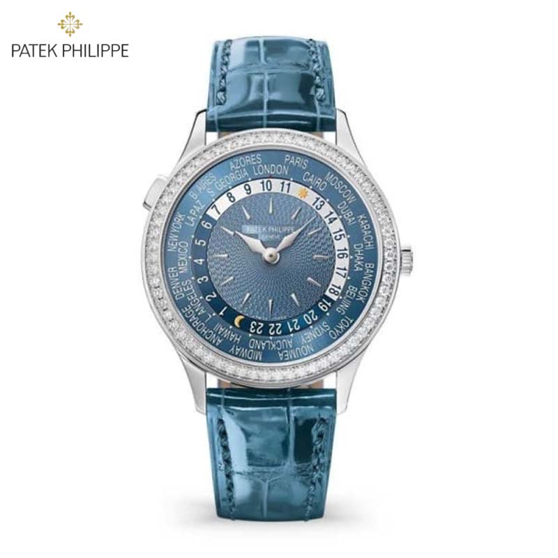 Patek Philippe Complications World Time Ladies 36mm Gray Blue Dial - DiscoversMarket