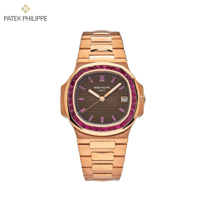Patek Philippe Nautilus Rose Gold Ruby Bezel 5723/112R-001 - DiscoversMarket