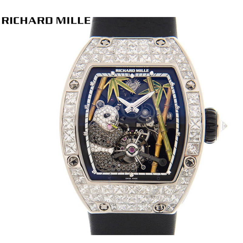 R&M Diamond Tourbillon Panda Men's Watch Item No. RM26-01 - DiscoversMarket