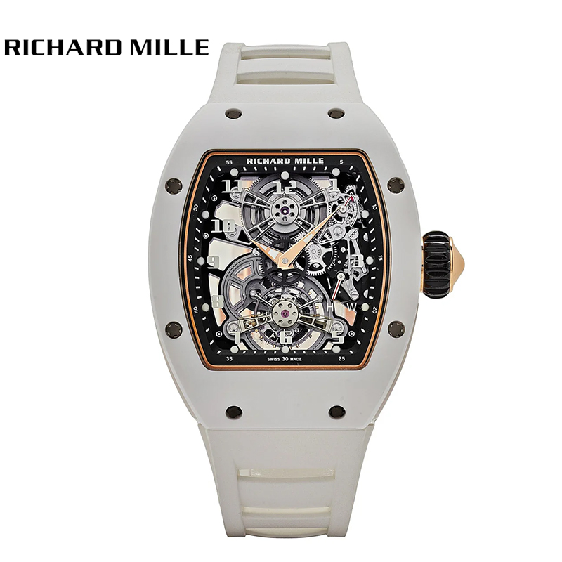 R&M RM 17-01 White Ceramic Rose Gold Manual Wind Tourbillon - DiscoversMarket