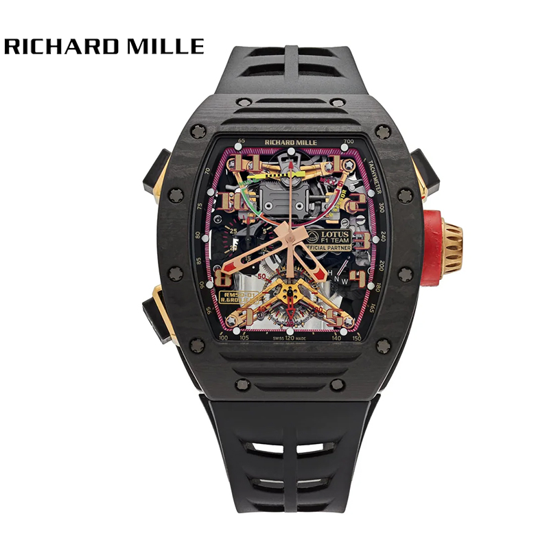 R&M RM 50-01 'Romain Grosjean Lotus F1 G-Sensor' Tourbillon Carbon-NTPT Limited Edition - DiscoversMarket