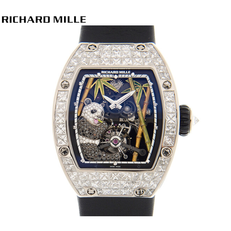 R&M Diamond Tourbillon Panda Men's Watch Item No. RM26-01 - DiscoversMarket