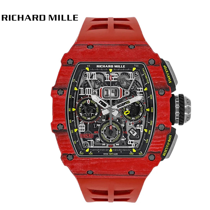 R&M RM 11-03 Automatic Flyback Chronograph Red Quartz TPT NTPT - DiscoversMarket