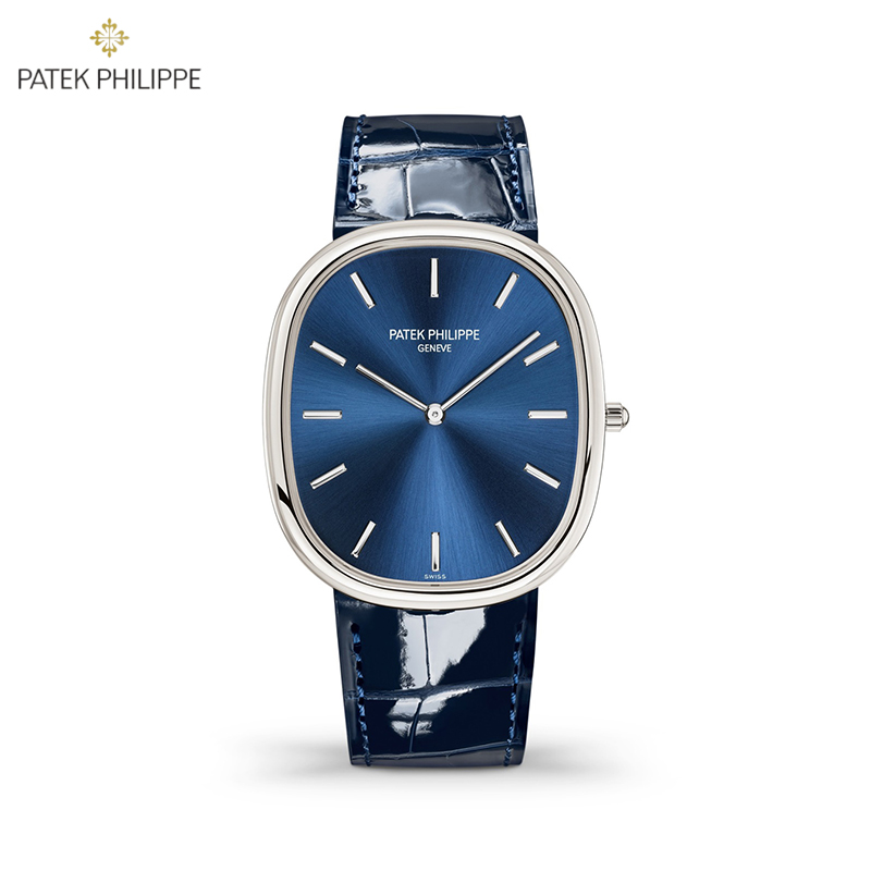 Patek Philippe Golden Ellipse Blue Dial Platinum 5738P-001 - DiscoversMarket
